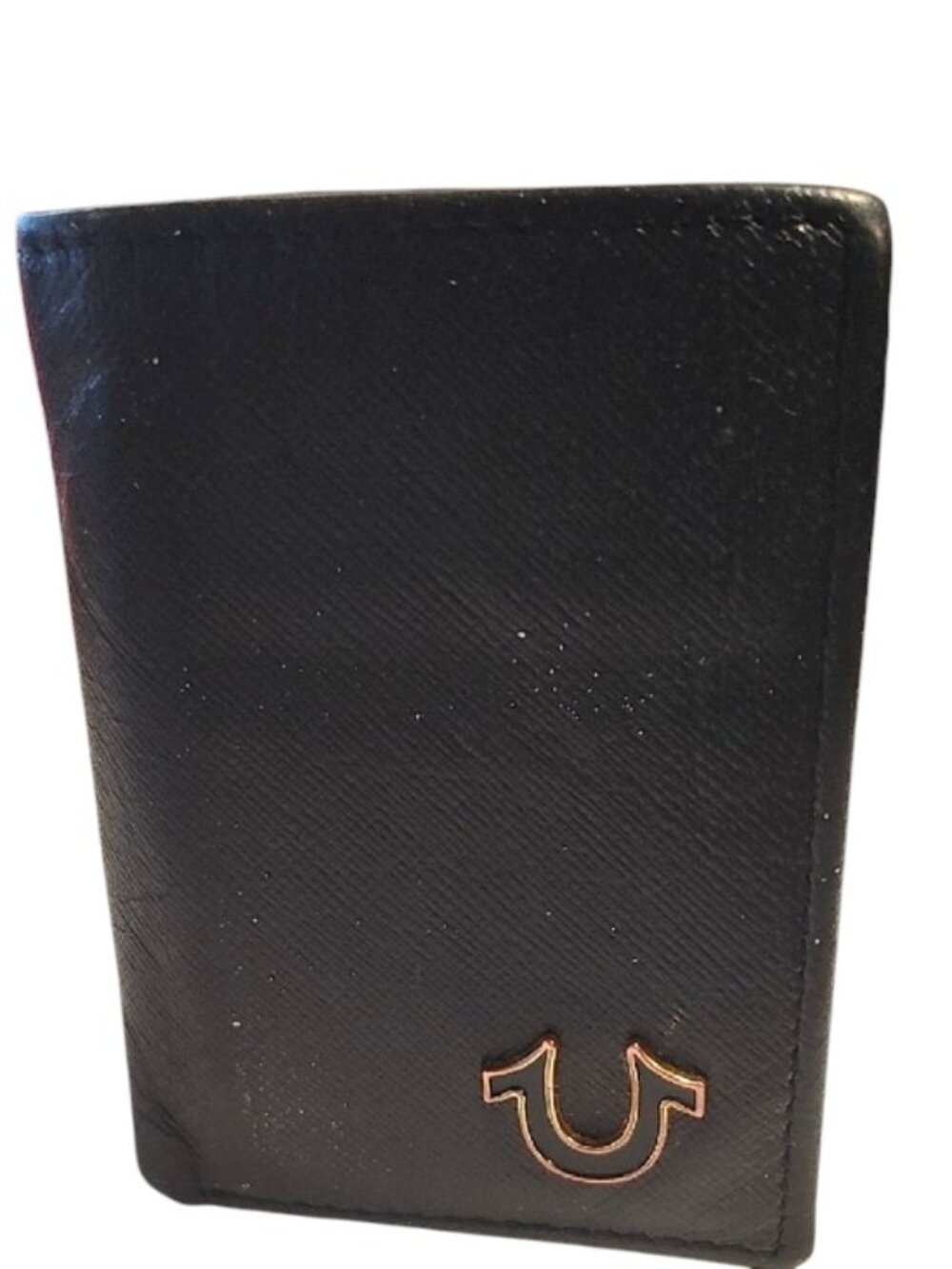 True Religion Black Leather Men's Wallet - Used